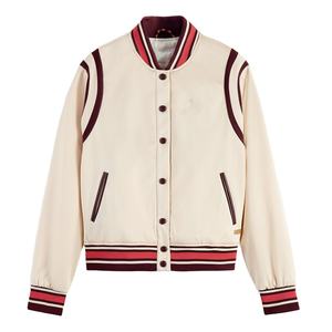 Chaquetas Varsity 2025 Nuevas de Alta Calidad, Personalizadas OEM para Mujer, Completamente Impresas en Lona, Elegantes, Reversibles y Ecológicas para Invierno - Product Image 1