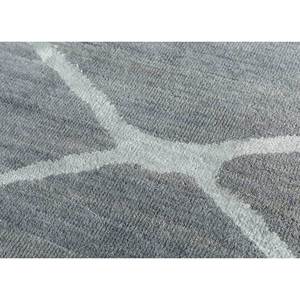 Alfombra de Lana y Seda de Bambú Anudada a Mano, Color Gris Clan y Negro, 10 mm de Grosor, Rectangular, con Patrón para Pasillo, Sala de Estar, Dormitorio para Adolescentes - Product Image 3