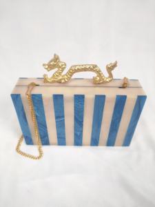 Artisanat indien, pochette de soirée en résine personnalisée, ange, sac à main pour femme, peint à la main, cadeau de mariage - Product Image 4