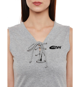 Débardeur grande taille pour femmes Chemise confortable sans manches en coton mélangé avec tissu léger et décontracté pour la mode estivale - Product Image 6