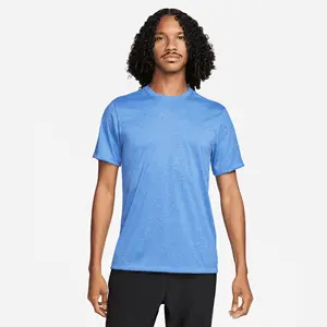 Тихоокеанская синяя мужская футболка для фитнеса: мягкая трикотажная ткань, Непринужденная посадка, 100% полиэстер