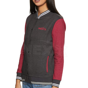 Chaqueta Letterman de Color Sólido para Mujer, Ropa de Invierno Transpirable, Acabado de Alta Calidad, Resistente - Product Image 2