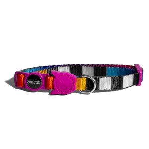 Prism <b>Pet</b> <b>Collar</b> for Dogs Modern Striped Design Breakaway Classic Western Nylon Polyester Solid Striped for Day Night Use - Product Image 2