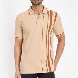 Vente en gros 100% polyester pour hommes polo style formel avec logo imprimé brodé motif solide approvisionnement ODM - Product Image 1