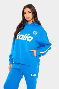 Chándal Largo Bordado Sólido de Invierno, Talla Grande, Azul Cobalto - Product Image 2