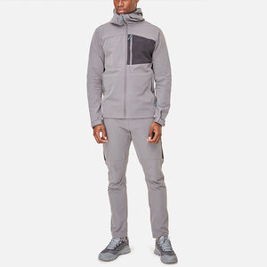 Chaqueta Softshell con Capucha para Hombre, Cierre de Cremallera, Logotipo Frontal, Tejido Transpirable para Actividades al Aire Libre y Senderismo en Invierno - Product Image 3