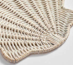 Napperons en rotin tissé à la main coquillage écologique pour fête napperon en rotin - Product Image 2