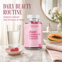 Gummies raffermissantes pour la poitrine à base de plantes, approvisionnement OEM, papaye, 60 pièces