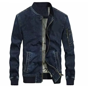 Veste en jean vintage pour homme 100% coton teint en plaine avec fermeture à boutons en corne enduit ODM traitement saison d'hiver - Product Image 1