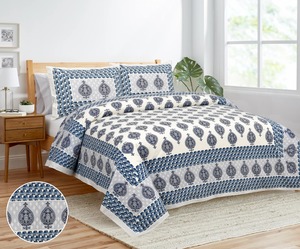 Draps de lit en coton imprimés à motifs floraux sur mesure de taille queen avec oreillers assortis, idéaux pour la revente par les magasins à domicile - Product Image 3