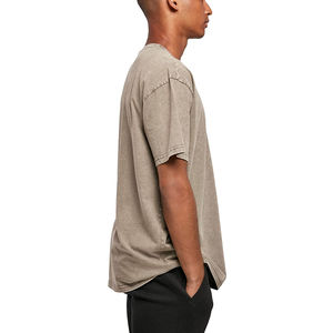 T-shirts en détresse lavés à l'acide personnalisés surdimensionnés vierges 100% T-shirts en coton T-shirts de luxe pour hommes 2026 - Product Image 4