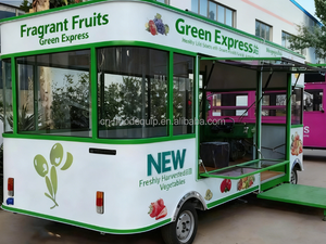 Rimorchio Mobile per Dolci, Pasticceria, Caffè e Alimenti, Carrello per Frutta e Verdura, Piccolo Food Truck con Cucina Completa - Product Image 5