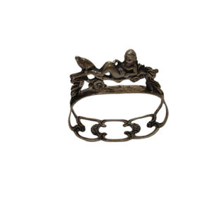 Rond de serviette de forme ronde en argent antique de qualité supérieure pour la maison et le restaurant porte-serviettes de table - Product Image 6