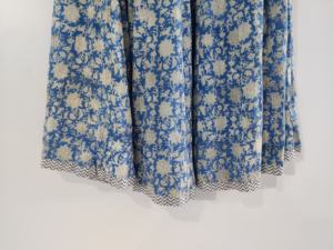 100% pur coton décontracté Maxi jupe cercle complet cravate taille doux fluide a-ligne conception motif floral écologique respirant - Product Image 3