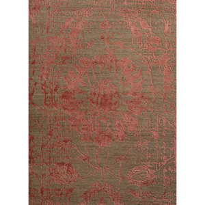 พรมขนสัตว์และไหมไผ่ถักมือสีเบจและสีน้ำตาลลายดอกไม้สำหรับใช้ในบ้าน ห้องนั่งเล่น และทางเดิน-Esk-624(Va) - Product Image 3