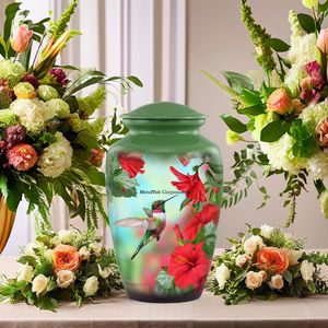 Urnas de cremación conmemorativas funerarias de colibrí de nuevo diseño para cenizas humanas, precio al por mayor, fabricante de tarros de urna para adultos de estilo americano - Product Image 4