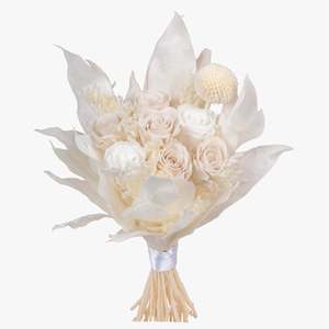 Eternal Frost Bouquet for Mother's Day Preserved Natural Roses in Square Box for Decorative Usage on Valentine's Day Wedding - Product Image 1