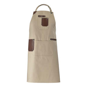 Tabliers de chef de cuisine résistants à l'huile et imperméables en coton avec logo personnalisé de haute qualité avec poches Tabliers à bavette - Product Image 2