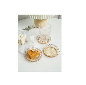 Handmade Woven Rattan Tea <b>Coaster</b> <b>Sets</b> Designer Wicker <b>Coaster</b> for Drinking Mug Glass Tea Cup <b>Coaster</b> Mats <b>and</b> Pads <b>Placemats</b> - Product Image 2