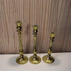 Metal Antique Wedding <b>Tall</b> Vintage Candle Holder Candle Pillar Holder Decorative Aluminium Ball Candle Stands Wedding - Product Image 2