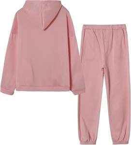 Ensemble 2 pièces de haute qualité pour hommes Survêtement écologique style délavé à capuche et pantalon ample pour les entraînements d'automne et d'hiver Tenues de jogging - Product Image 2