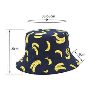 Custom Reversible Bucket <b>Hat</b> Packable Banana Printed Sun Cap <b>for</b> <b>Men</b> Women <b>for</b> <b>Summer</b> Outdoor Activities Cycling Hiking Beach - Product Image 6