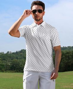 เสื้อโปโลสำหรับผู้ชายแห้งเร็วเสื้อโปโลแขนสั้นพิมพ์ลายลำลองระบายอากาศจากปากีสถานสำหรับฤดูร้อน - Product Image 2
