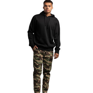 Pulls à capuche 100% coton pour hommes avec logo personnalisé, sérigraphie en soie thermique à motif solide pour l'hiver, vente en gros - Product Image 2