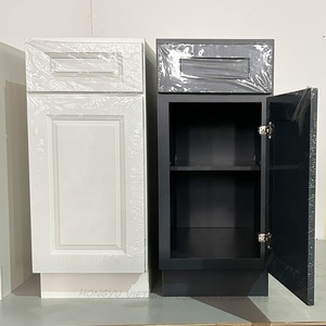 Gabinete de base de puerta moderno de madera maciza estándar americano Gabinete de fregadero de cocina modular - Product Image 4