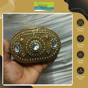 Proveedor de Stock al por Mayor que Vende Bolsos de Mano de Metal con Cuentas de Alta Calidad, Duraderos, Listos para Bodas, Bolsos Ligeros para Mujer - Product Image 3