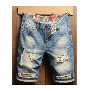 New Arrival OEM Summer <b>Men's</b> Denim Shorts With Unique Design High Street Style High Quality <b>Men</b> Short <b>Jeans</b> - Product Image 1