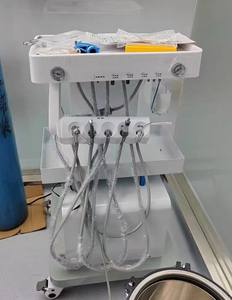 Портативный стоматологический турбинный комплекс в кейсе, полный комплект с воздушным компрессором, бесплатный воздушный баллон 13 л, мини-мобильная стоматологическая установка на тележке - Product Image 6