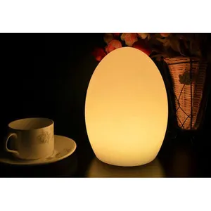 Оптовая цена, современная светодиодная перезаряжаемая лампа в форме яйца, беспроводная настольная лампа для ресторана, декоративная гостиничная лампа
