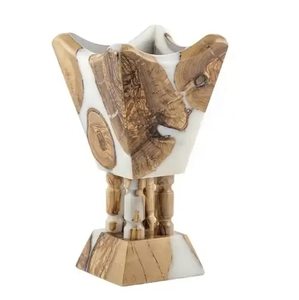 Nuevo quemador de madera de resina epoxi Bakhoor, quemador de incienso Madhkan, quemador árabe Oud para fragancia para el hogar - Product Image 4