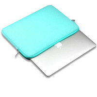 Simply Model Sarung Laptop Neoprena Ritsleting Ganda Tahan Air Bernapas 13 14 15-inci Dapat Disesuaikan CN/GUA