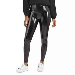 Women Shining Leather Real Leather <b>Pant</b> <b>Cargo</b> Quilted Panel Breeches Trousers Genuine Leather <b>Pant</b> for Women Custom Logo - Product Image 4