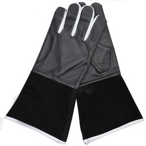 Gants de soudage TIG en cuir de vache noir de qualité supérieure, ignifuges, résistants aux coupures, résistants à la chaleur, résistants aux chocs, gants de sécurité pour travaux lourds - Product Image 5