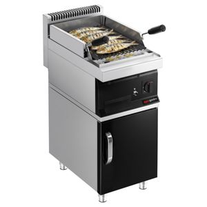 Parrilla Comercial a Gas con Piedra Volcánica Mario 700 - 400 mm - Independiente - con Base de Gabinete - 700 mm de Profundidad - Parrilla Inclinable - Product Image 2
