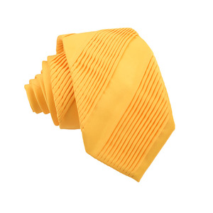 Corbatas Sólidas Estampadas de Poliéster, Corbatas Plisadas con Efecto Drapeado - Product Image 6