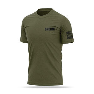 Nouveautés T-shirt unisexe uni SHERIFF Performance Chemise de sport en plein air de conception professionnelle pour hommes avec cou personnalisé - Product Image 3