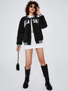 Best Quality Wholesale Price Women's <b>Jacket</b> Long Sleeve Solid Color Fashionable Varsity <b>Jacket</b> for Women's - Product Image 3