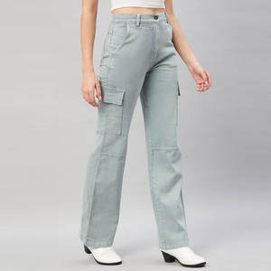 Pantalon jeans évasé pour femmes en coton fabriqué en ligne haute qualité grande taille vêtements de plein air pantalon en jean pour femmes - Product Image 3