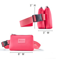 Nouvelle sacoche de taille unisexe en néoprène avec fermeture éclair, nouveau design, poche de hanche, ceinture de voyage, sac banane pour aliments pour animaux et sac de ceinture