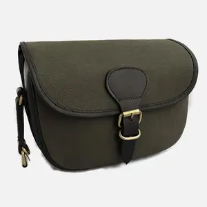 Attractive & Awesome Looking Leather Canvas Combo Shooting 90 Ammo Holder Pouch Next Level High Quality Hunting Shooting