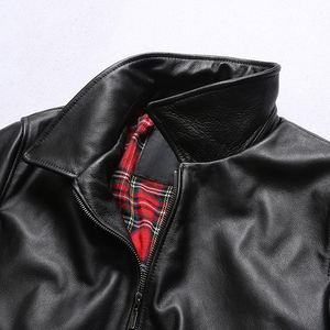 Chaqueta de Piloto de Cuero de Alta Calidad para Hombre, Estilo Vintage, Lisa, Nueva, Personalizada OEM, Chaqueta de Béisbol de Cuero Vacuno - Product Image 4