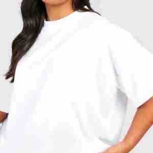 T-shirts amples et longs en coton 100% pour femmes, style streetwear, épaules tombantes, respirants, unis, pour filles - Product Image 4