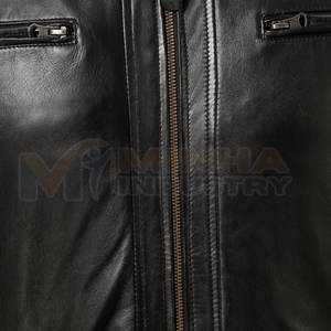 แจ็คเก็ตหนังออกแบบเอง สีพื้น แจ็คเก็ตหนังผู้ชาย สตรีทแวร์ แจ็คเก็ตหนังผู้ชายสำหรับฤดูหนาว - Product Image 6