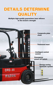 2 טון חשמלי מלגזה xingcha CPD-20-3m הרמה גובה מוסמך צמיג מוצק יעילות גבוהה מקור מחסן תמרון - Product Image 5