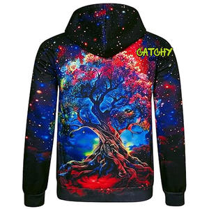 Nouveau design Sweats à capuche sérigraphiés en détresse Sun Fade Custom Cropped Oversize Cotton French Terry Sweats à capuche délavés à l'acide pour hommes - Product Image 2