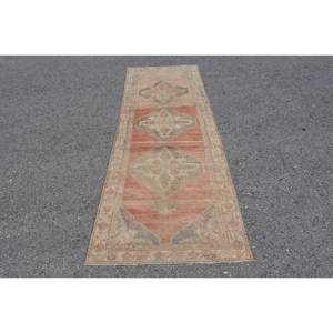 พรมขนหญ้าทะเลเย็บปะต่อสีแดงวินเทจ10.4ft 3.1 x พื้นที่ขนาดใหญ่แบบตุรกีสี่เหลี่ยมผืนผ้าพื้นที่นามธรรมสำหรับตกแต่งห้องโถงห้อง - Product Image 1